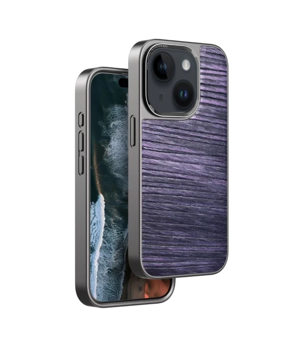 Venco iPhone 15 Wave Kapak - Derin Mor