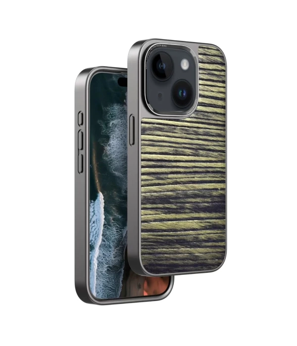 Venco iPhone 15 Wave Kapak - Koyu Kahve