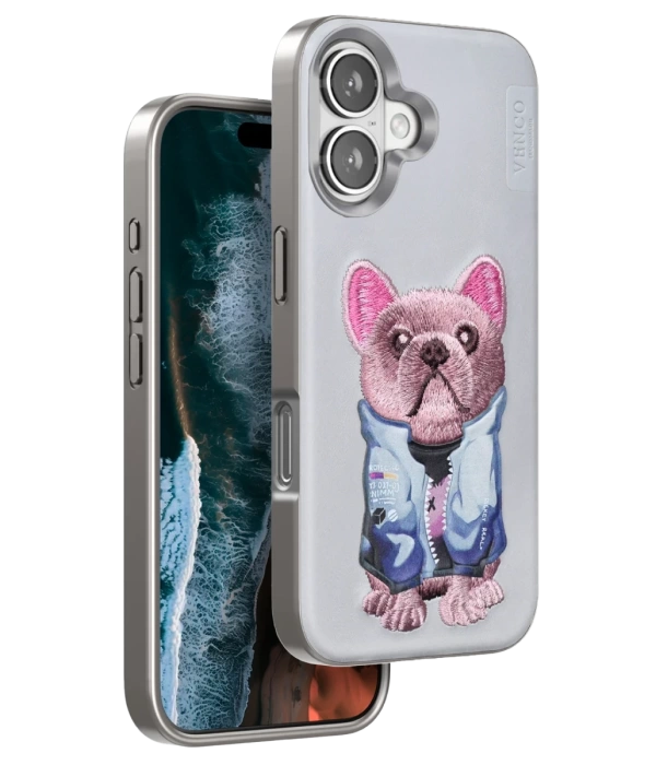 Venco iPhone 16 Cute Desenli Kapak - Kahverengi