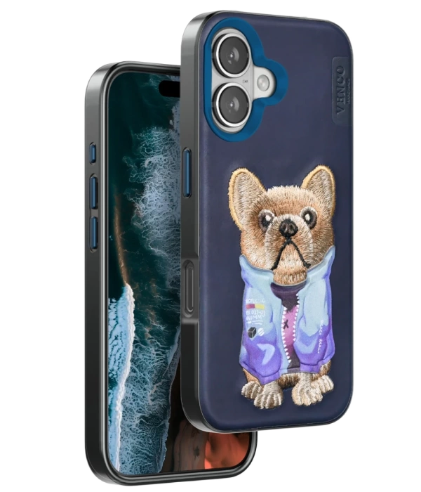 Venco iPhone 16 Cute Desenli Kapak - Lacivert