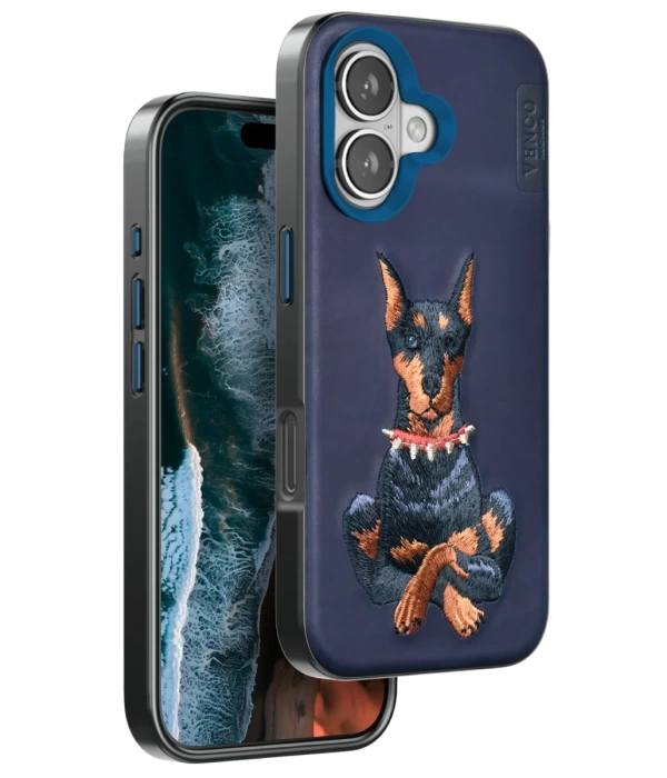 Venco iPhone 16 Perma Desenli Kapak - Lacivert