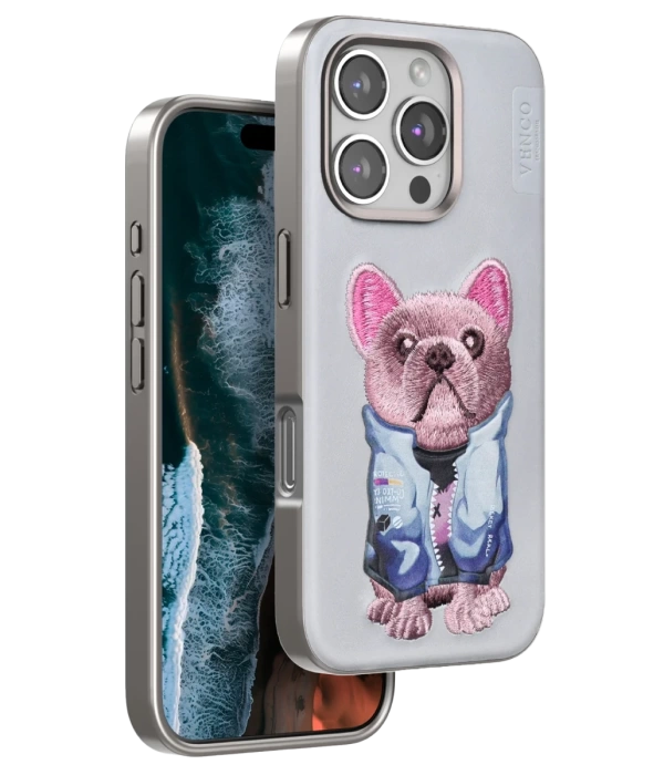 Venco iPhone 16 Pro Max Cute Desenli Kapak - Kahverengi