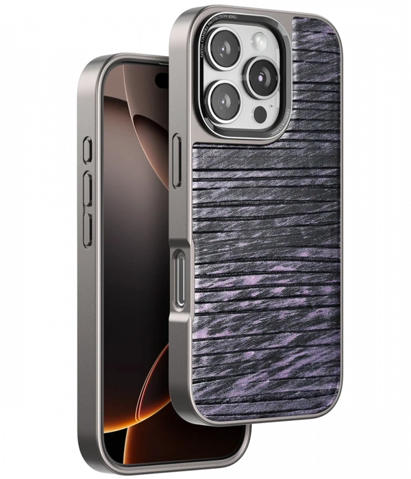 Venco iPhone 16 Pro Max Wave Kapak - Derin Mor