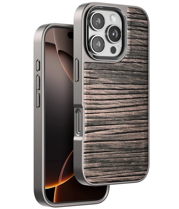 Venco iPhone 16 Pro Max Wave Kapak - Kahverengi