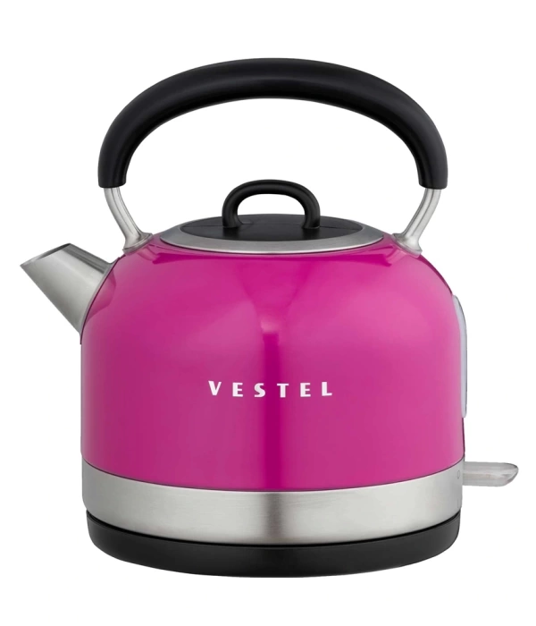 VESTEL RETRO PEMBE 2200 W 1.7 LT CELIK KETTLE