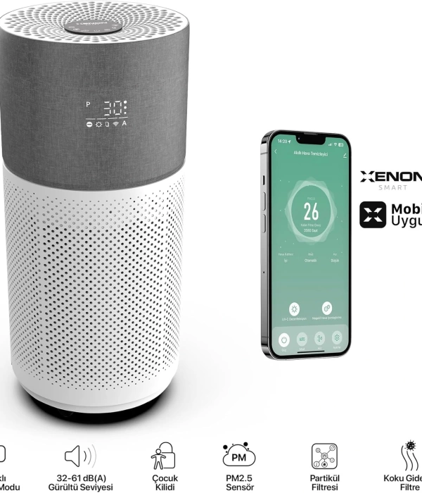 XENON SMART X7420 M0 AKILLI HAVA TEMIZLEYICI GRI