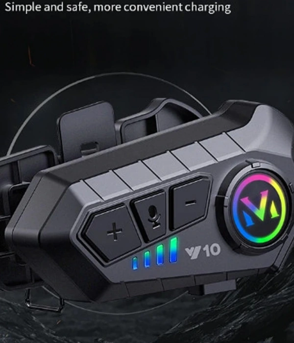 Y10 Kask Kulaklık Bluetooth Motosiklet Kulaklık 5,3 Bluetooth Intercom Motorsiklet Kulaklık