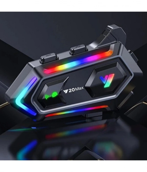 Y20 Max Motosiklet Bluetooth 5.3 Kask Intercom 2 Kişi 300 Metre Eşleşme Özellikli