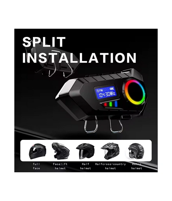 Y30 Kask Kulaklık Bluetooth Motosiklet Kulaklık Rgb Radyolu Intercom