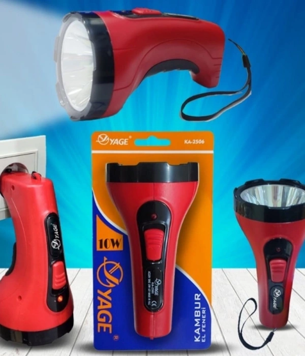 Yage Ka-2506 10w 2 Mod Aydınlatmalı Projektör Şarjlı Kambur Fener