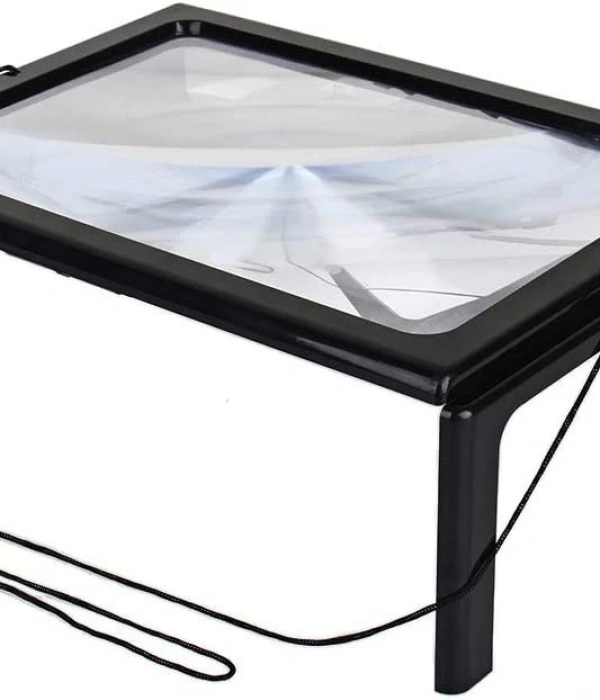 Yaşlılar İçin  A4 Boyutu Masa Tipi Işıklı Okuma Büyüteç Th275205b