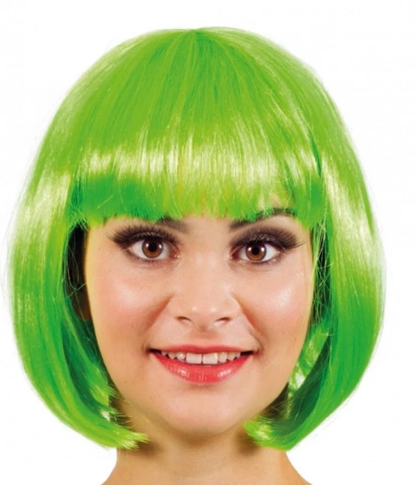 Yeşil Parti Peruğu Kısa Küt Saç