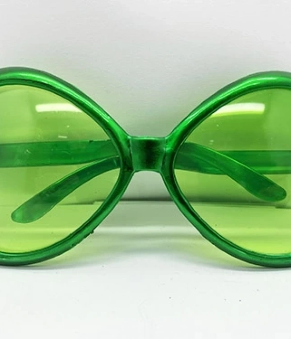 Yeşil Renk Yeşilçam Nostalji 80li Yıllar 90lı Yıllar Parti Gözlüğü  7x16 Cm