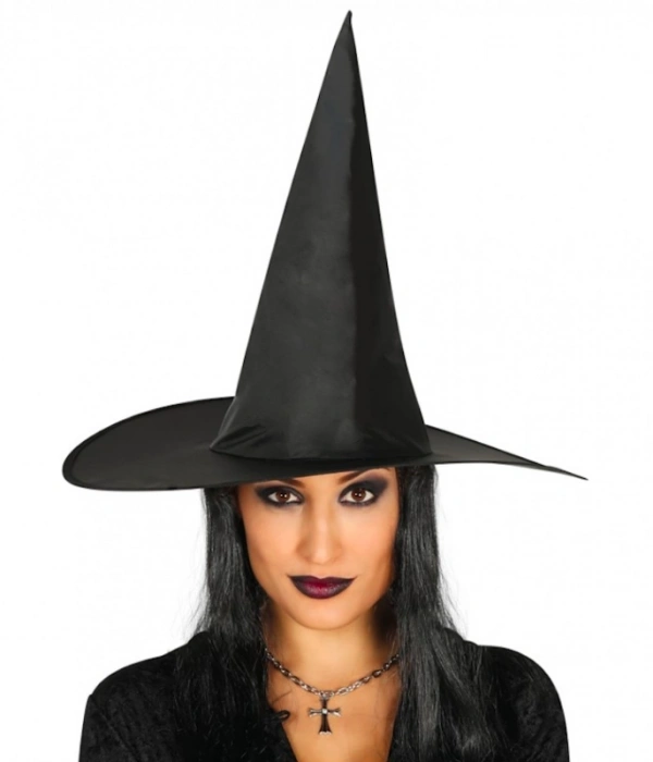 Yetişkin Boy Siyah Cadı Şapkası Ve Uzun Siyah Cadı Peruğu