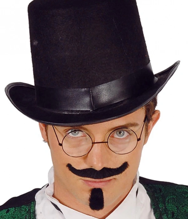 Yetişkinler İçin Siyah Renk Ringmaster Sihirbaz Şapkası Silindir Şapka