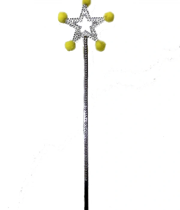 Yıldız Peri Asası Sihirli Değnek Sarı Ponponlu