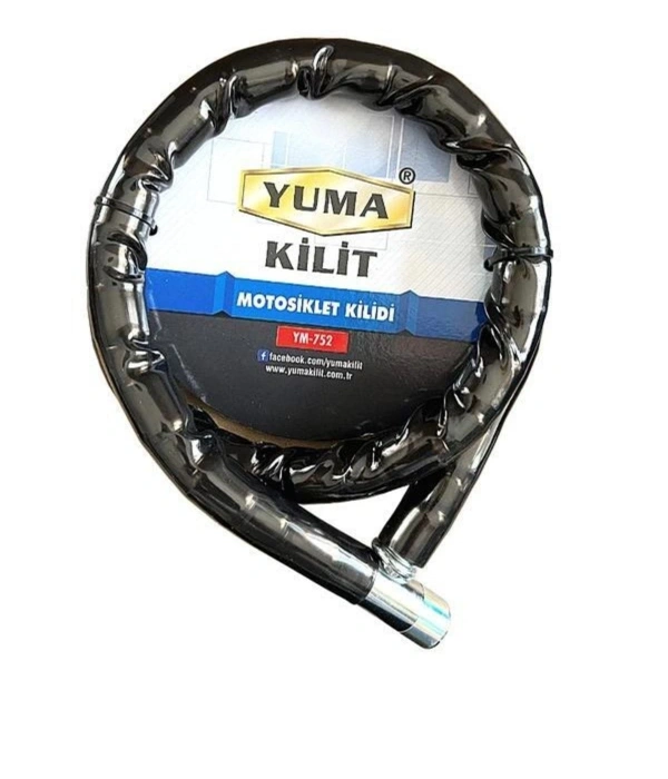 Yuma Ym-752 Motorsiklet Kilidi Anahtarlı Körüklü Siyah ( Boy : 120cm-çap : 22mm )