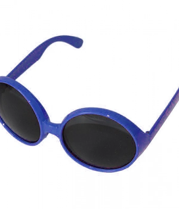 Yuvarlak Yeşilçam 80 Li 90 Lı Yıllar Parti Gözlüğü Retro Mavi Renk