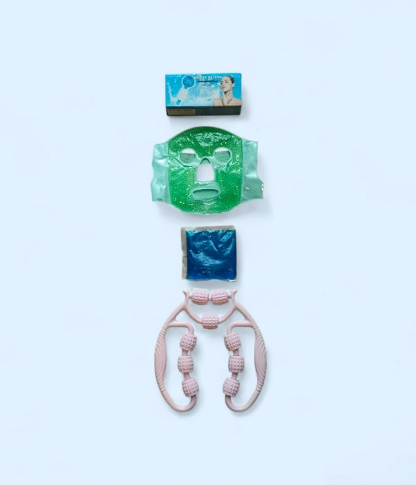 Yüz Maskesi Cilt Bakım Seti – Maske, Buz Küresi, Termo Jel Ve Selülit Masaj Aleti