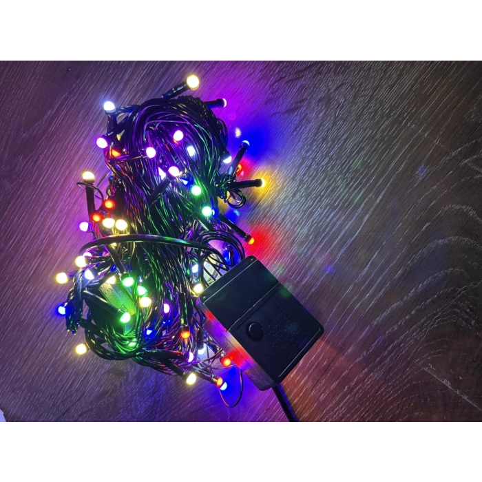 10m 100 Led Damla Uçlu Rgb Işık Siyah Kablo Mz-17-2