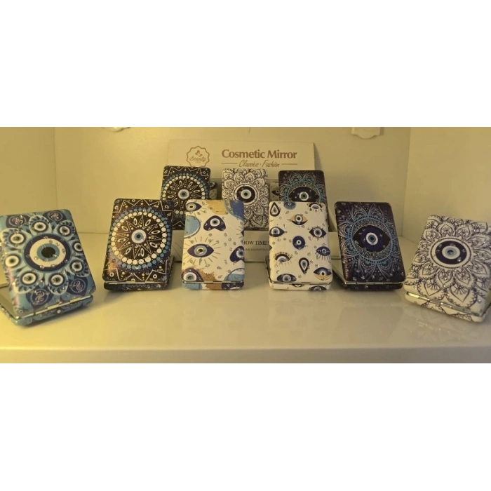 12li Büyüteçli Dikdörtgen Cep Aynası Mz-101