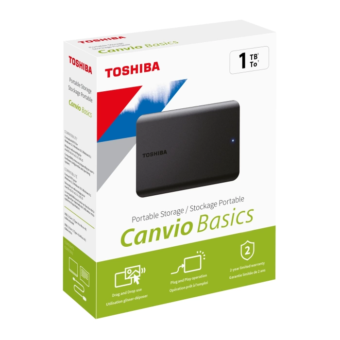 1TB CANVIO BASICS 2.5; USB3.2 G1 TOSHIBA HDTB510EK3AA