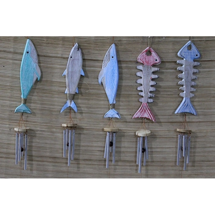 Ahşap Balıklı Metal Çan No:5