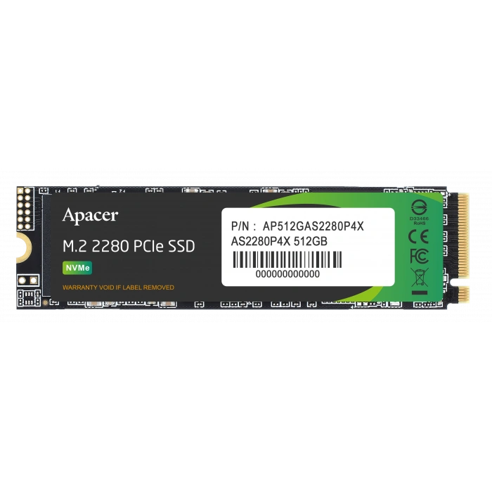Apacer AS2280P4X-1 512 GB 2100-1500 MB/s M.2 PCIe Gen3x4 SSD (AP512GAS2280P4X-1)