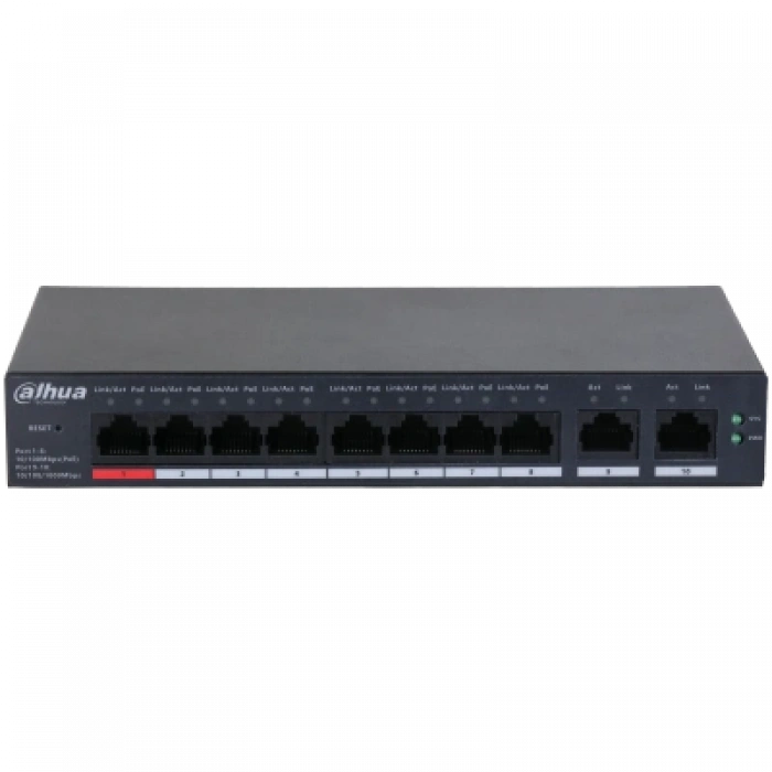 DAHUA CS4010-8ET-110 8xFE-2xGE YÖNETİLEBİLİR 110W POE SWİTCH