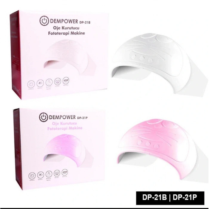Dempower Oje Kurutucu Fototerapi Makinesi Kedi Motifli