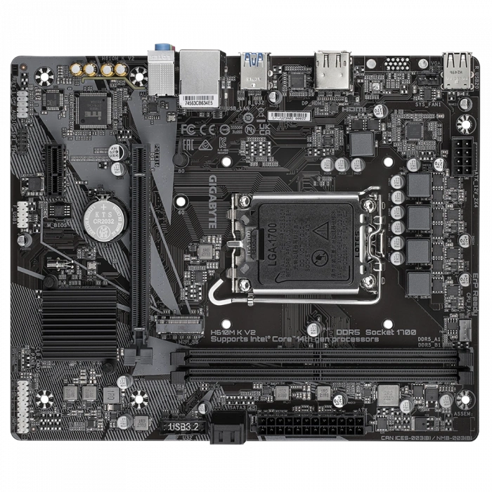 GIGABYTE H610M K V2 D5 4800Mhz M.2 HDMI/DP MATX 1700P