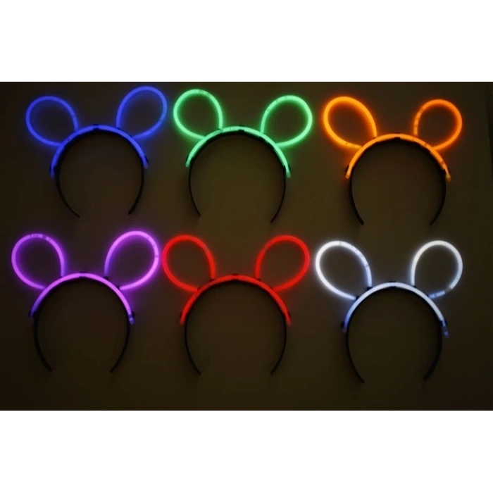 Glow Taç Fosforlu Taç Karışık Renk 12 Adet