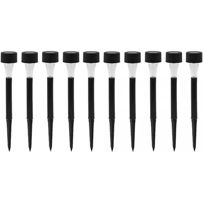 Güneş Enerjili Bahçe Lambası Plastik Saplama 10lu Set