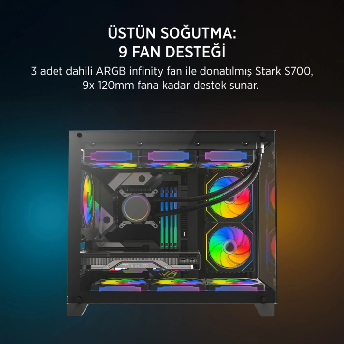 JAMES DONKEY STARK S700 650W SIYAH GAMING KASA