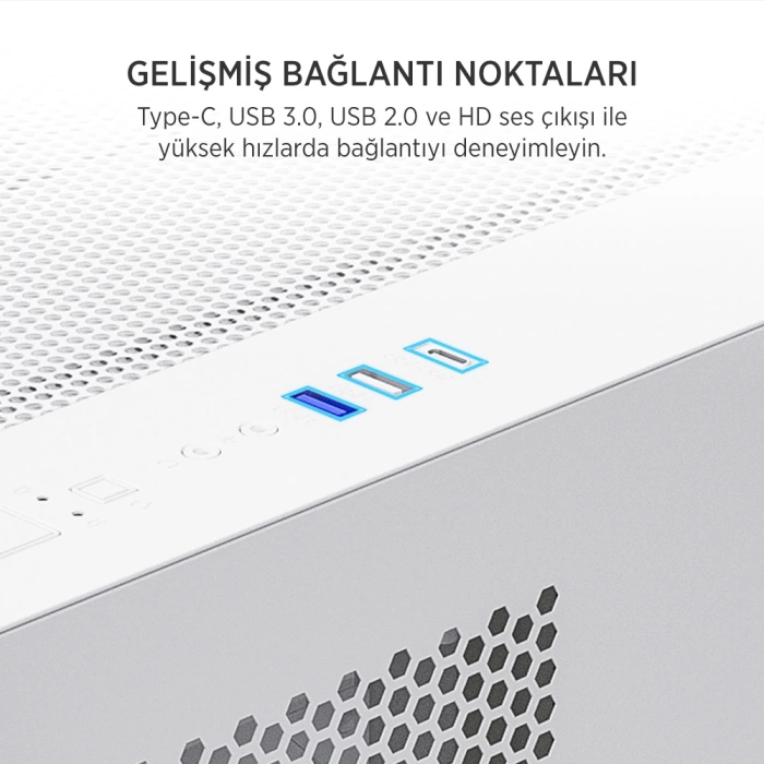 JAMES DONKEY STARK S700 BEYAZ GAMING KASA (NO PSU)