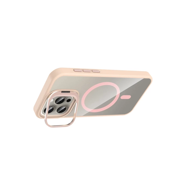 Joko Apple iPhone 15 Pro Max Remim Lensli Magsafe Standlı Kapak