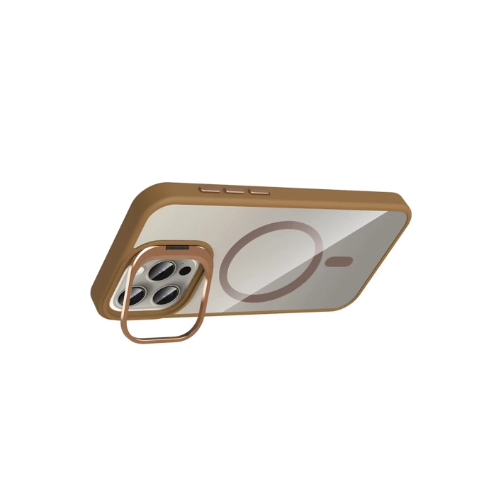 Joko Apple iPhone 15 Pro Max Remim Lensli Magsafe Standlı Kapak