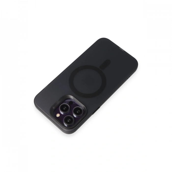 iPhone 13 Pro Max Kılıf Mateks Magsafe Kapak - Siyah