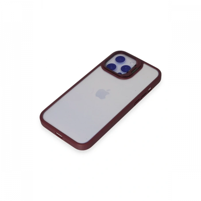 Joko iPhone 13 Pro Max Kılıf Roblox Lens Standlı Kapak - Bordo