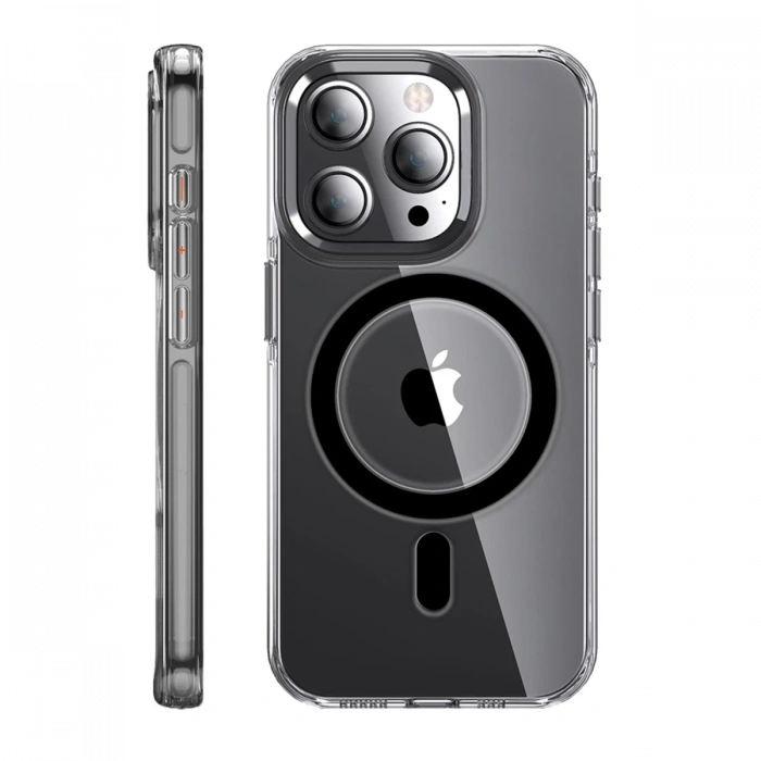 iPhone 14 Pro Kılıf Crystal Magsafe Kapak - Siyah