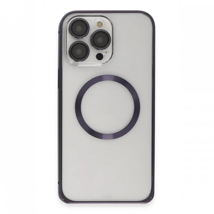 iPhone 14 Pro Kılıf Metal Bumper Magneticsafe Kapak