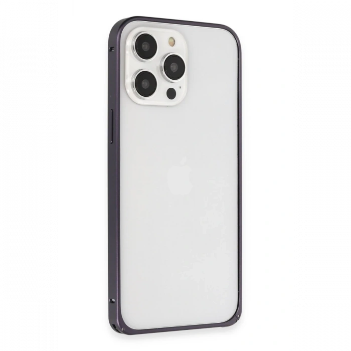 iPhone 14 Pro Kılıf Metal Bumper Magneticsafe Kapak
