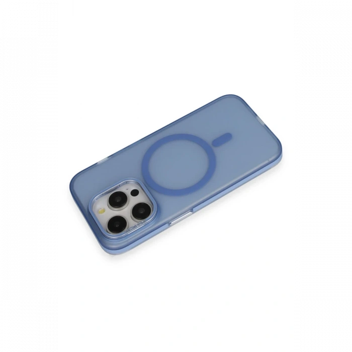 Joko iPhone 15 Pro Frost Standlı Magsafe Kapak - Sierra Blue