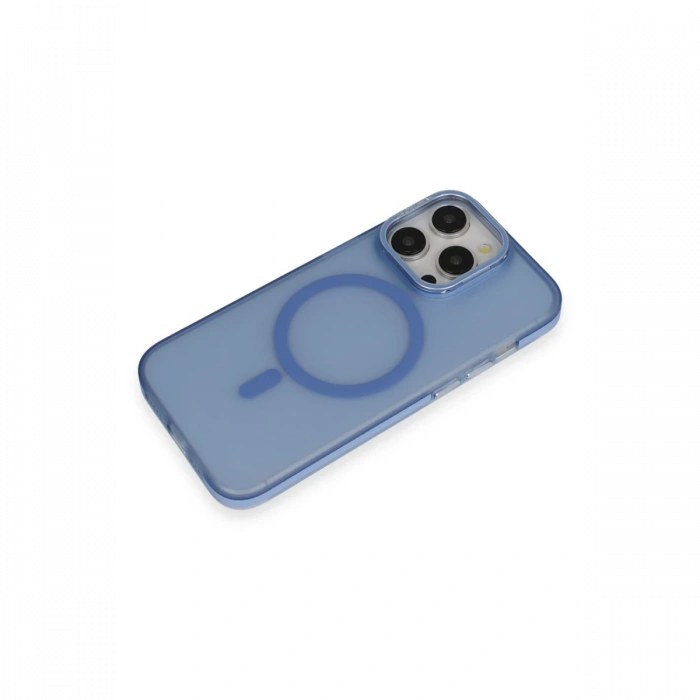 Joko iPhone 15 Pro Frost Standlı Magsafe Kapak - Sierra Blue