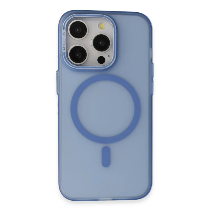 Joko iPhone 15 Pro Max Frost Standlı Magsafe Kapak - Sierra Blue