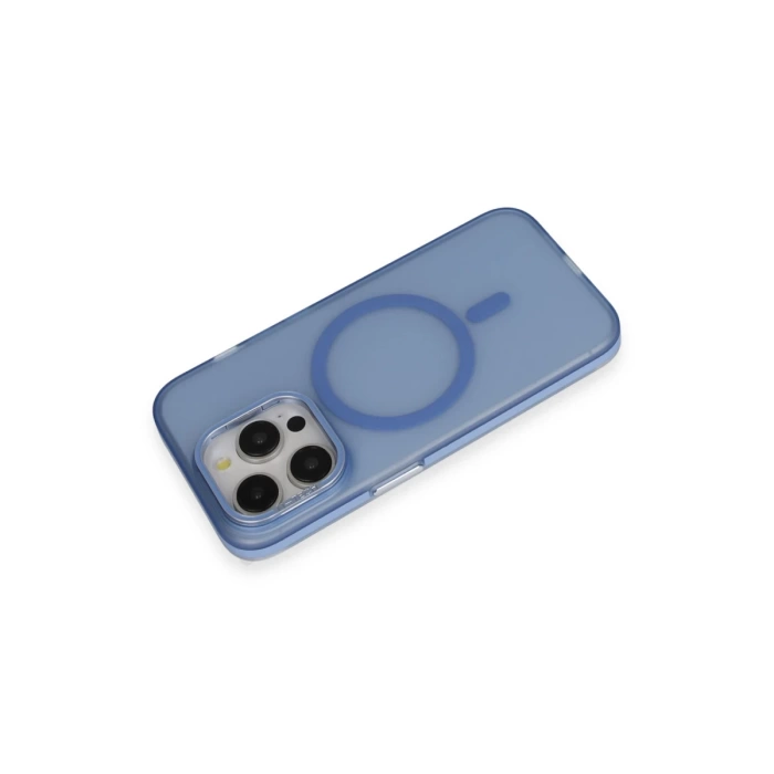 Joko iPhone 15 Pro Max Frost Standlı Magsafe Kapak - Sierra Blue