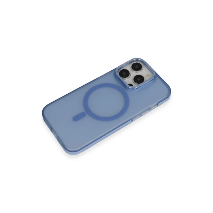 Joko iPhone 15 Pro Max Frost Standlı Magsafe Kapak - Sierra Blue