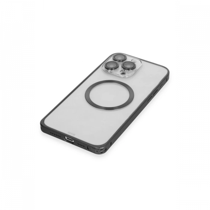 iPhone 15 Pro Max Kılıf Metal Bumper Magneticsafe Kapak