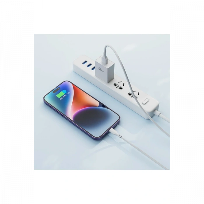 JK77 12W + PX17 1M 2.4A Usb to Lightning Kablolu PD Şarj Cihazı