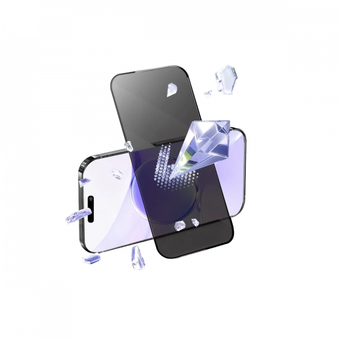 Joy Tekno Apple iPhone 11 Bilvis 5in1 5D Magic Hayalet Cam Ekran Koruyucu - Siyah